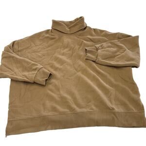 Native Youth Sweater Small Brown Tan Turtleneck Sweatshirt Cotton